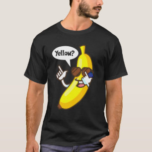 Banana Answering Phone Yellow Sunbribril T-shirt