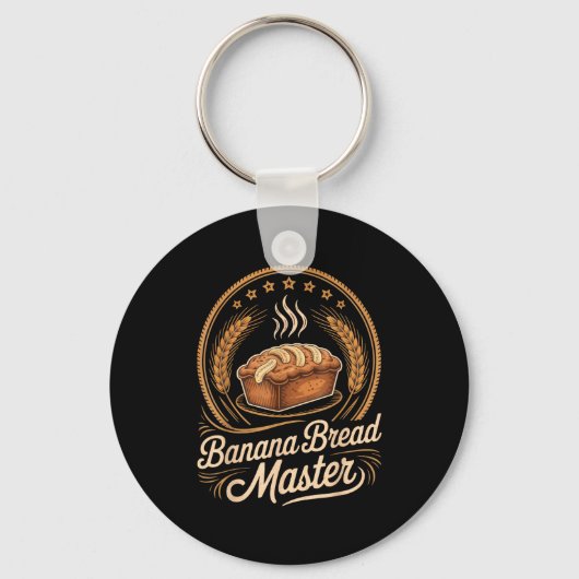 Banana Bread Master Baker Chef Humor Fall Baking L Sleutelhanger (Voorkant)