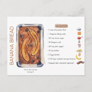 Banana Brood Recipe Briefkaart