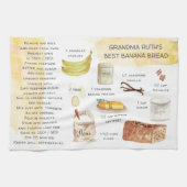 Banana Brood Waterverf Recipe Heirloom Tea Towels Theedoek (Horizontaal)