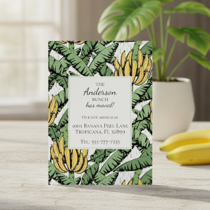 Banana Bunch Nieuw Adres Verhuisaankondiging Kaart Notitiekaartje