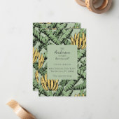 Banana Bunch Nouvelle Adresse Moving Faire-part Ca (Devant/Arrière en situation)