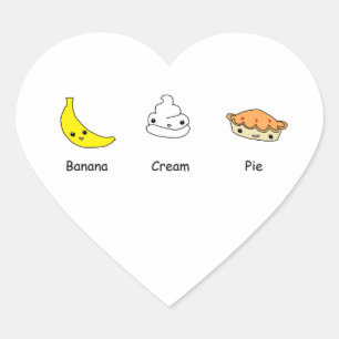 Banana Cream Pie Friends Hart Sticker