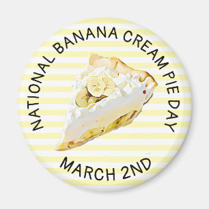 Banana Cream Pie koelkast Food Magnet Magneet
