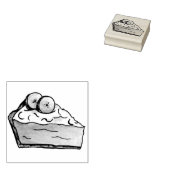 Banana Cream Pie Slice Dessert Baking Stamp Rubberstempel (Gestempeld)