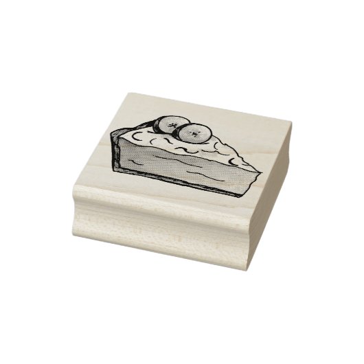 Banana Cream Pie Slice Dessert Baking Stamp Rubberstempel (Stempel)