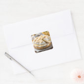 Banana Cream Pie Vierkante Sticker (Envelop)