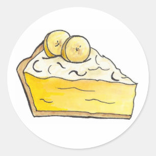 Banana Cream Slice Dessert Food Foodie Dessert Ronde Sticker