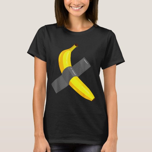 Banana Duct Taped To Wall Art Christmas Pajama Nye T-shirt (Voorkant)