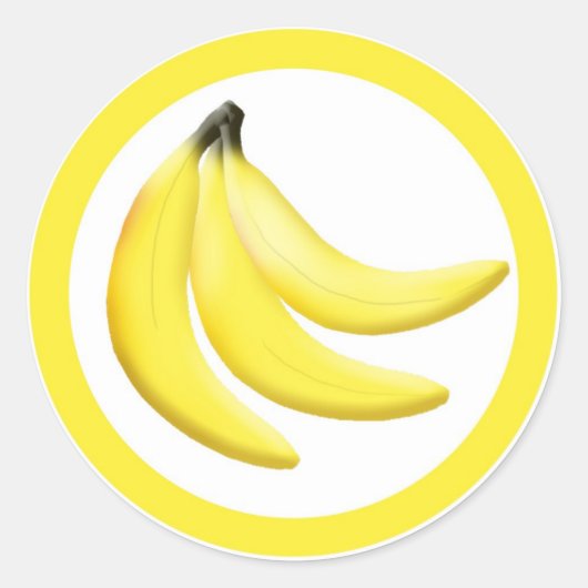 Banana flaveur cercle autocollant étiquettes (Devant)