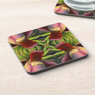Banana Flower Pattern Bier Onderzetter