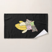 Banana Funny Chat | Cadeau Cute Kitten (Serviette à main)