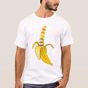 Banana Gay Pride Flag Design T-shirt