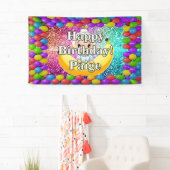 Banana Gepersonaliseerd karakter verjaardag banner (Insitu)