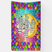 Banana Gepersonaliseerd karakter verjaardag banner (Verticaal)