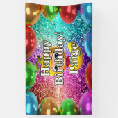 Banana Gepersonaliseerd karakter verjaardag banner (Verticaal)