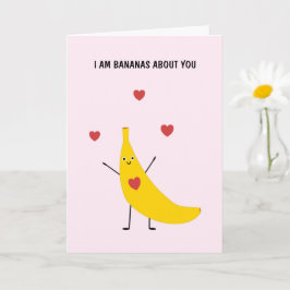 Banana Ik ben Bananen over je Valentijn Love Kaart
