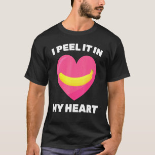 Banana ik voel het in mijn hart vegetariër Vega T-shirt