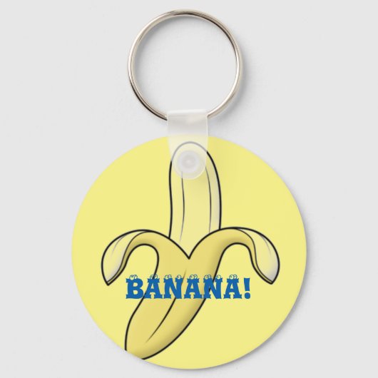 Banana Keyring. Sleutelhanger (Voorkant)