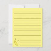 Banana Kind Cute Kawaii Flat Briefpapier Cards Bedankkaart (Achterkant)
