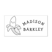 Banana Kind Leuke Kawaii Naam Rubberstempel (Afrduk)