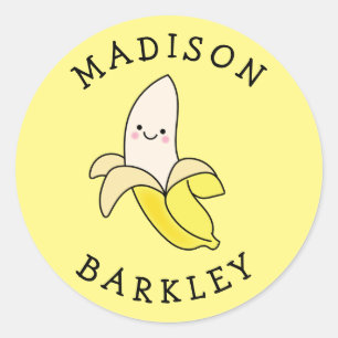 Banana Kind Schattigee Kawaii Envelope Seal Sticke Ronde Sticker