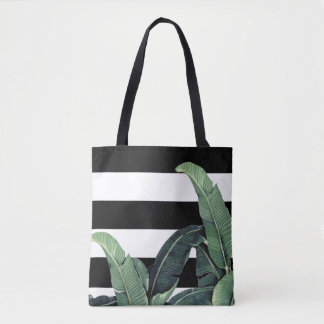 Banana Leaf Tropical Stripe Bag - Martinique Print Draagtas