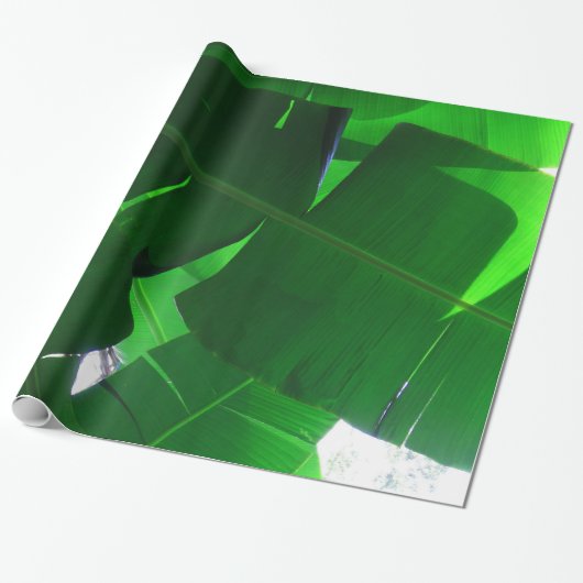 Banana Leaves Cadeaupapier (Uitgerold)