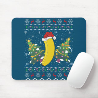 Banana Lover Xmas Gift Ugly Banana Kerstmis Muismat