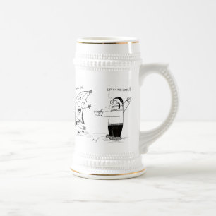 Banana Man Funny Cartoon Stein Bierpul