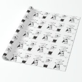 Banana Man Funny Cartoon Wrapping Paper Cadeaupapier (Uitgerold)