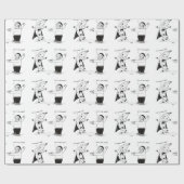 Banana Man Funny Cartoon Wrapping Paper Cadeaupapier (Vlak)