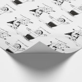 Banana Man Funny Cartoon Wrapping Paper Cadeaupapier (Hoek)