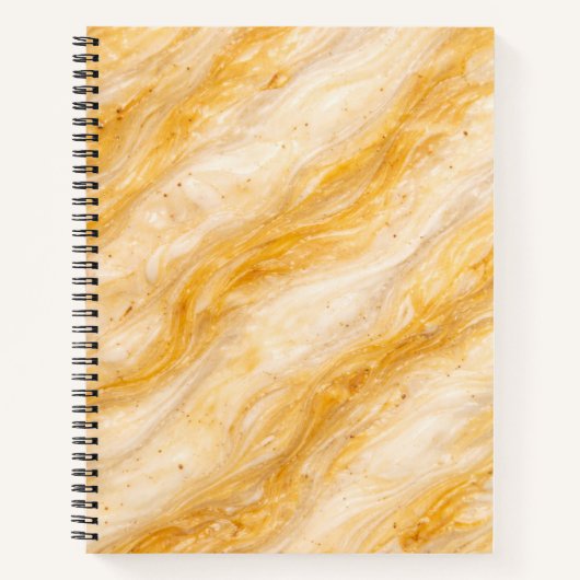 Banana Milkshake Marble Texture Design Notitieboek (Voorkant)