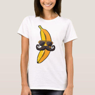 Banana Mustache Sunbribribril Face Funny Fruit Coo T-shirt
