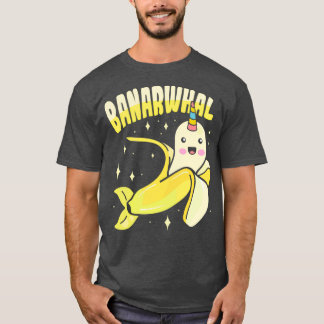 Banana Narwhal Design for Kids and Donut Lovers T-shirt