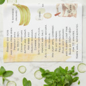 Banana Pain Aquarelle Recette Heirloom Serviettes (Plié)