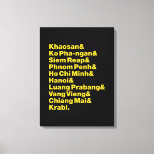 Banana Pancake Trail/Circuit Canvas Afdruk