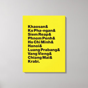 Banana Pancake Trail/Circuit Canvas Afdruk