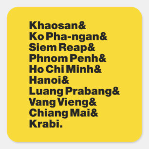 Banana Pancake Trail/Circuit Vierkante Sticker