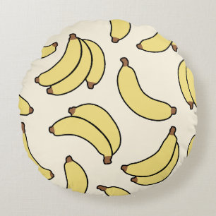 Banana Parade Butter Yellow Rond Kussen
