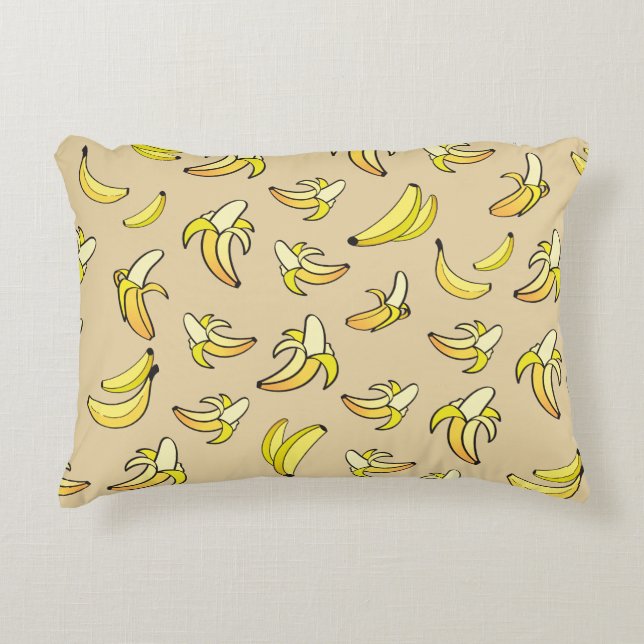 Banana Pattern Accent Kussen (Voorkant)