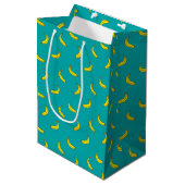 Banana Pattern Gift Bag Medium Cadeauzakje (Voorkant Gekanteld)
