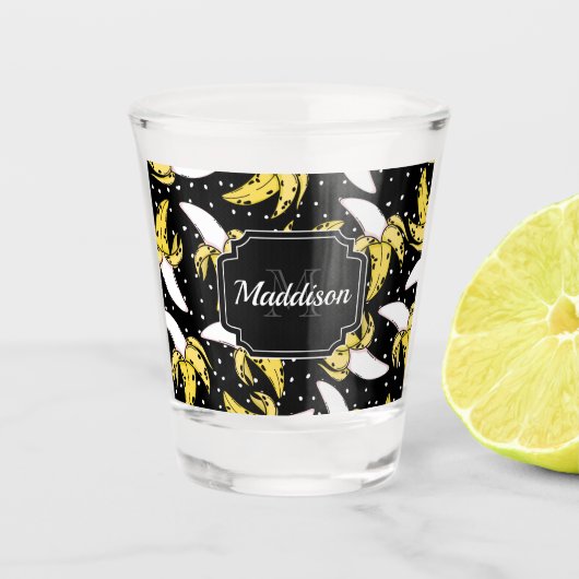 Banana Pattern Shot Glas (Voorkant)
