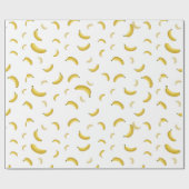 Banana Pattern Wrap White Cadeaupapier (Vlak)