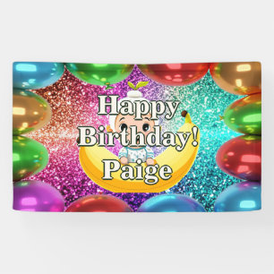 Banana Personnalisé caractère bannière d'anniversa