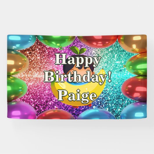 Banana Personnalisé caractère bannière d'anniversa (Horizontal)