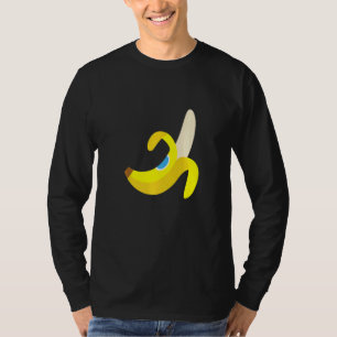 Banana Plantain Cute Ripe Peeled Fruit Yello T-shirt