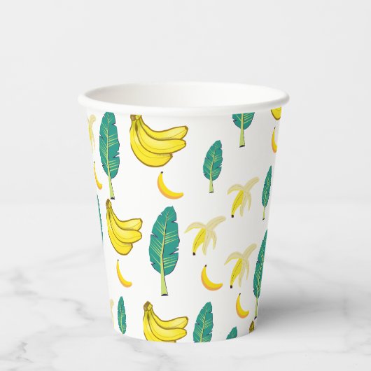 Banana Print Papieren Bekers (Voorkant)
