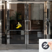Banana Raamsticker (Kantoordeur)
